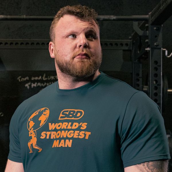 SBD Malaysia 2025 World’s Strongest Man T-Shirt Navy Pose