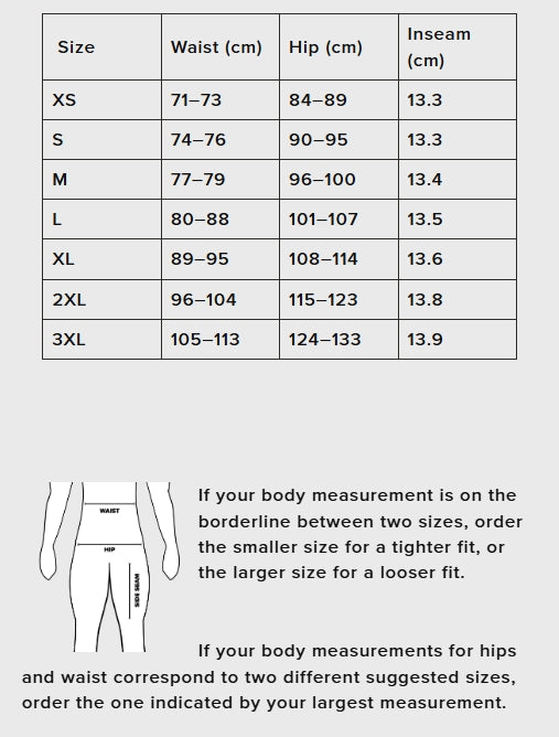 SBD Malaysia SBD Training Shorts - Women's (Nova Range) Sizing Guide
