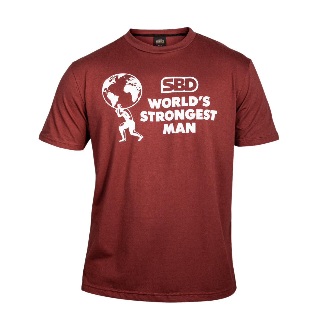 2021 World’s Strongest Man T-Shirt - Finals (Fire Brick)