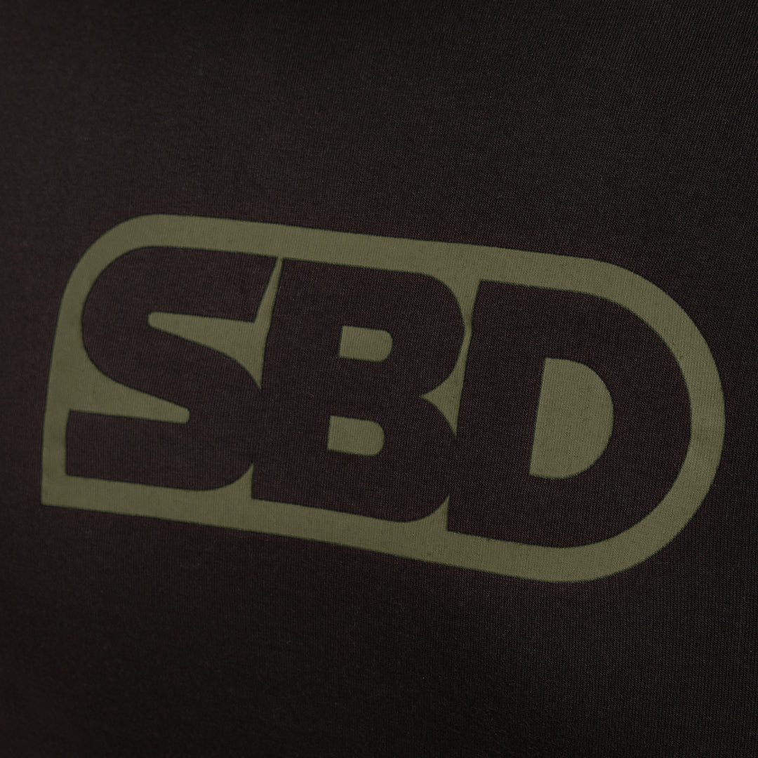 SBD T-Shirt - Black With Green (Endure Range)