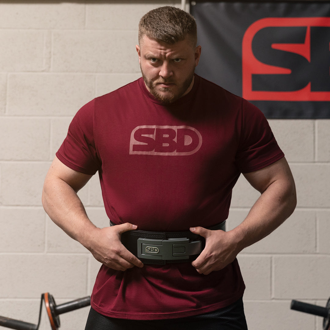 SBD T-Shirt - Burgundy With Burgundy (Phoenix Range)