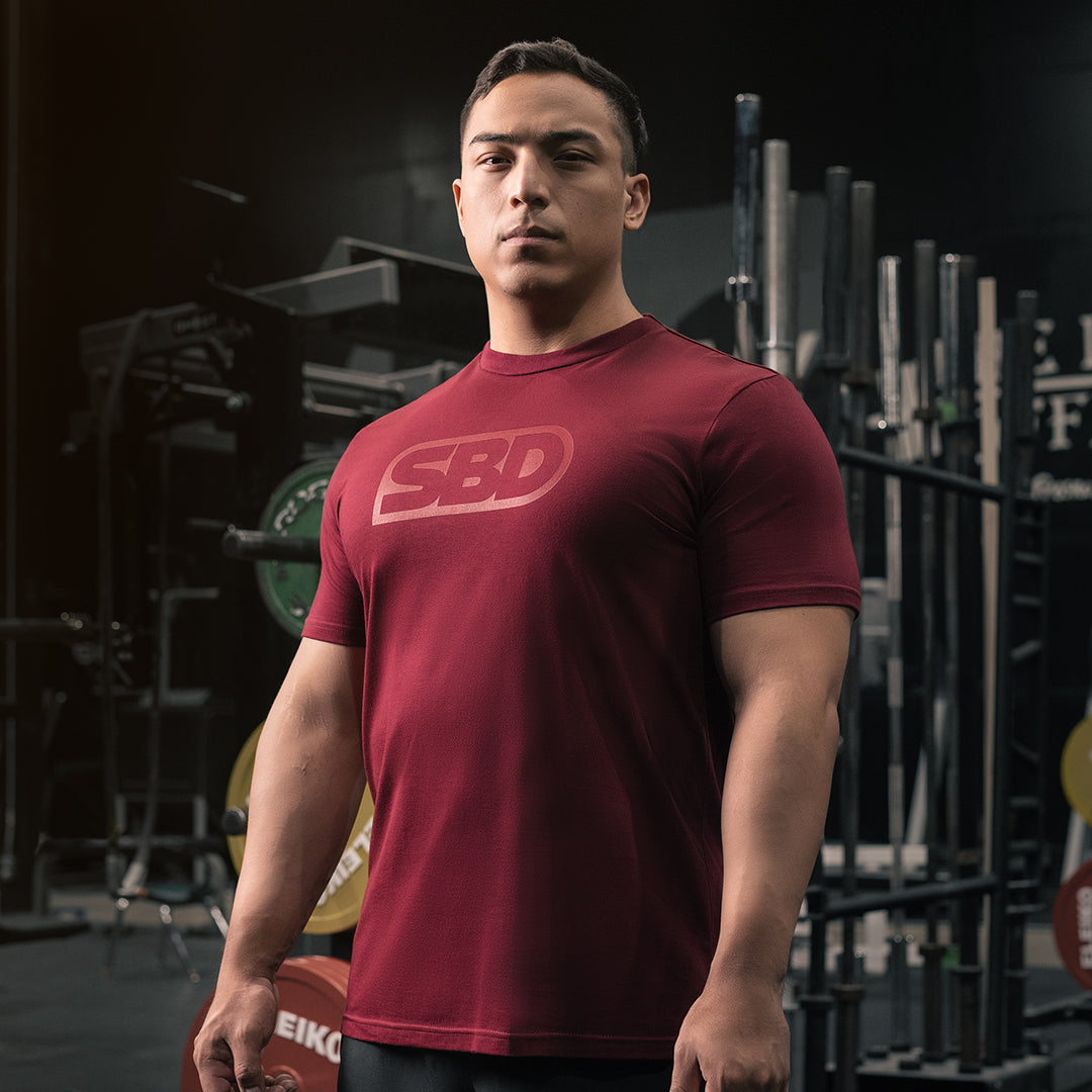 SBD T-Shirt - Burgundy With Burgundy (Phoenix Range)