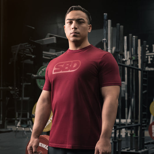 SBD T-Shirt - Burgundy With Burgundy (Phoenix Range)