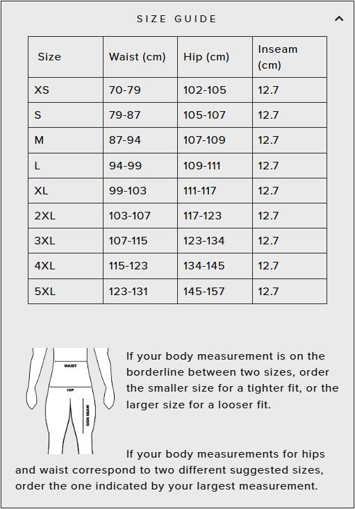 SBD Malaysia SBD Training Shorts - Men's (Nova Range) Sizing Guide