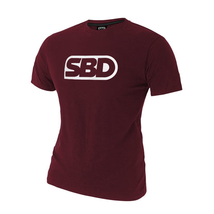 SBD T-Shirt - Burgundy With White (2021 Phoenix Range)